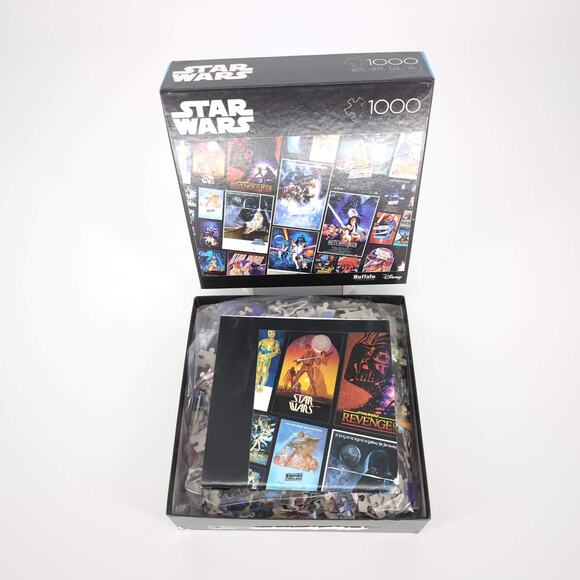 Buffalo Games Disney 1000 Piece Photomosaics Star Wars Posters Jigsaw Puzzle GUC - Picture 11 of 12